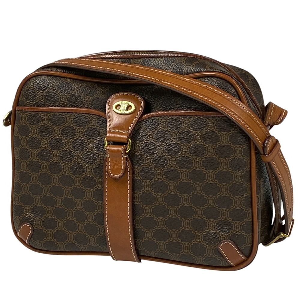 Celine Macadam shoulder bag cross Body Bum Crossbody Belt canvas brown